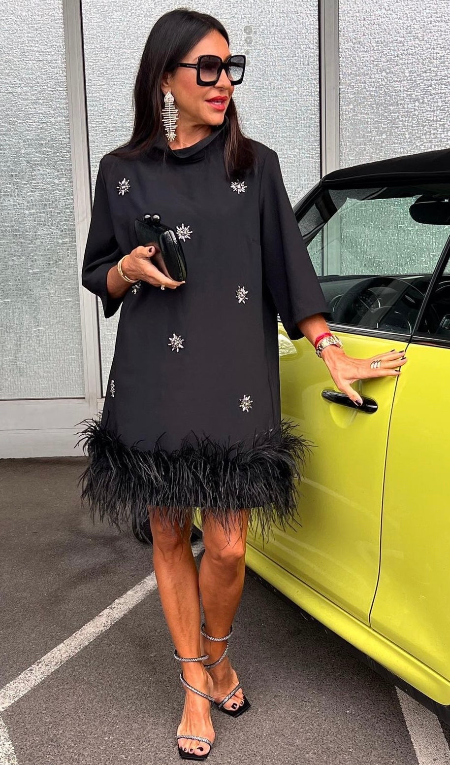 Kleid Igone Federn
