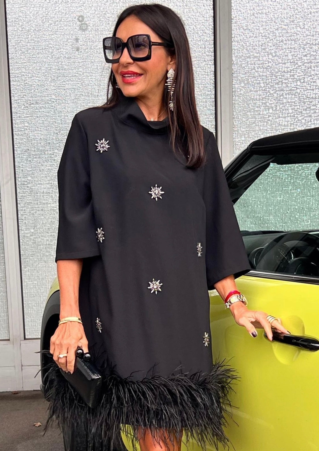 Kleid Igone Federn