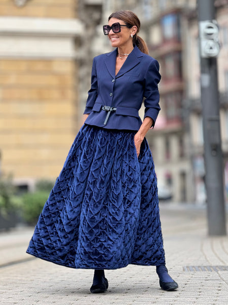 Rock Zoe Quilted Navy
