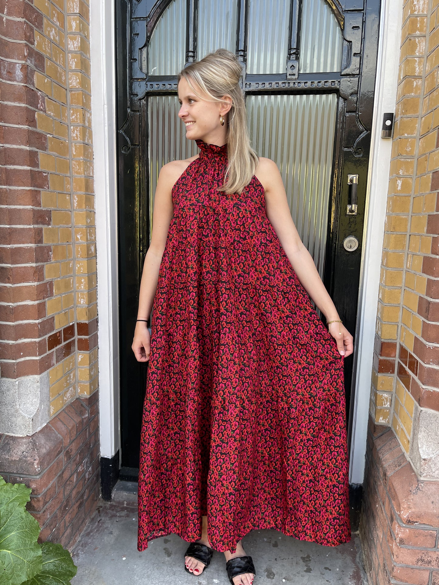 Dress Flowers Bow Red