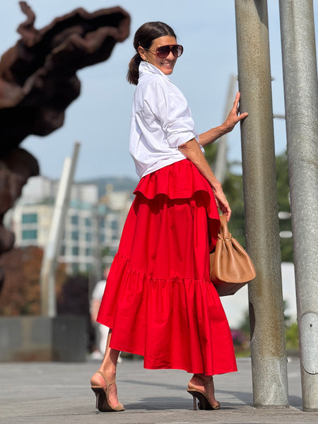 Falda Stephanie roja
