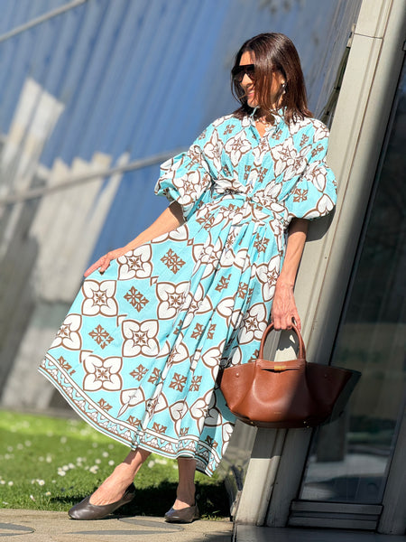 Abito Phoebe Fantasia Azzurro