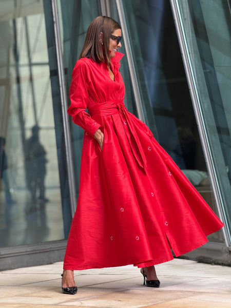 Robe Juliette Embroidery Red