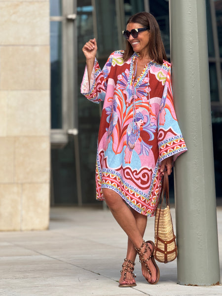 Dress Josephine Print Pink