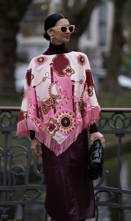 Cape Chiara Print Fringes
