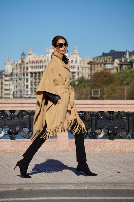 Cape-Mantel Ornella Beige