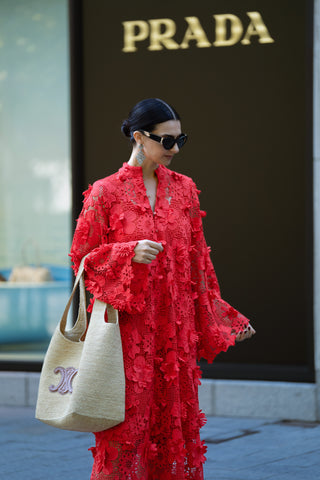 Dress Estelle Lace Red