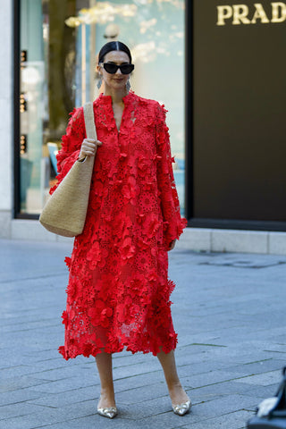 Dress Estelle Lace Red