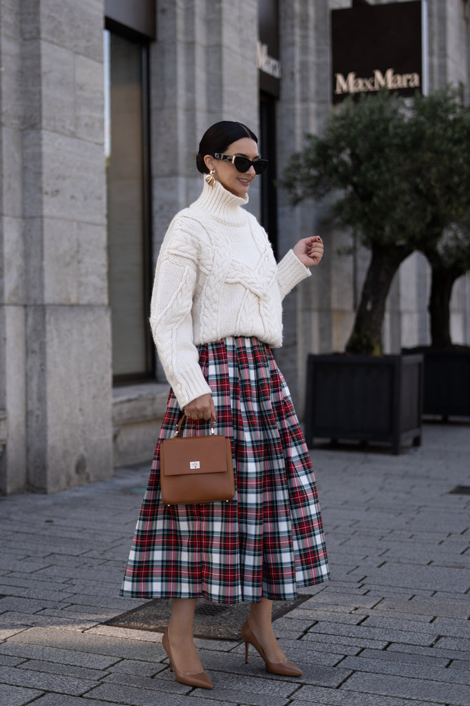 Skirt Helena Check Red – Marielle Stokkelaar