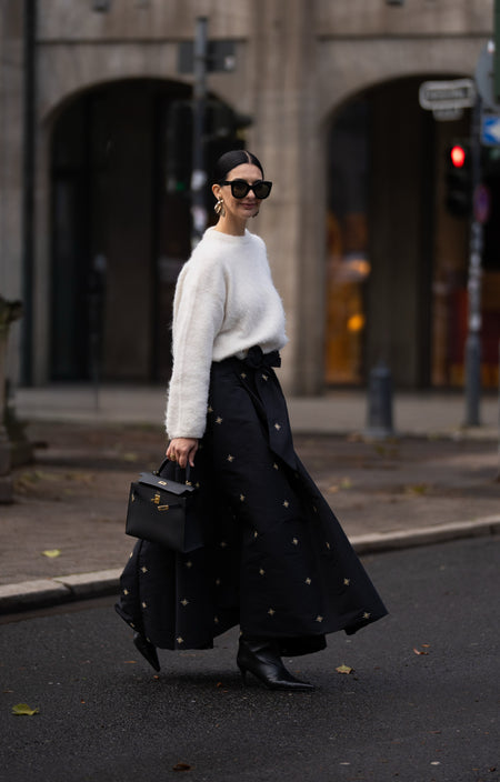Skirt Fernanda Embroidery Black