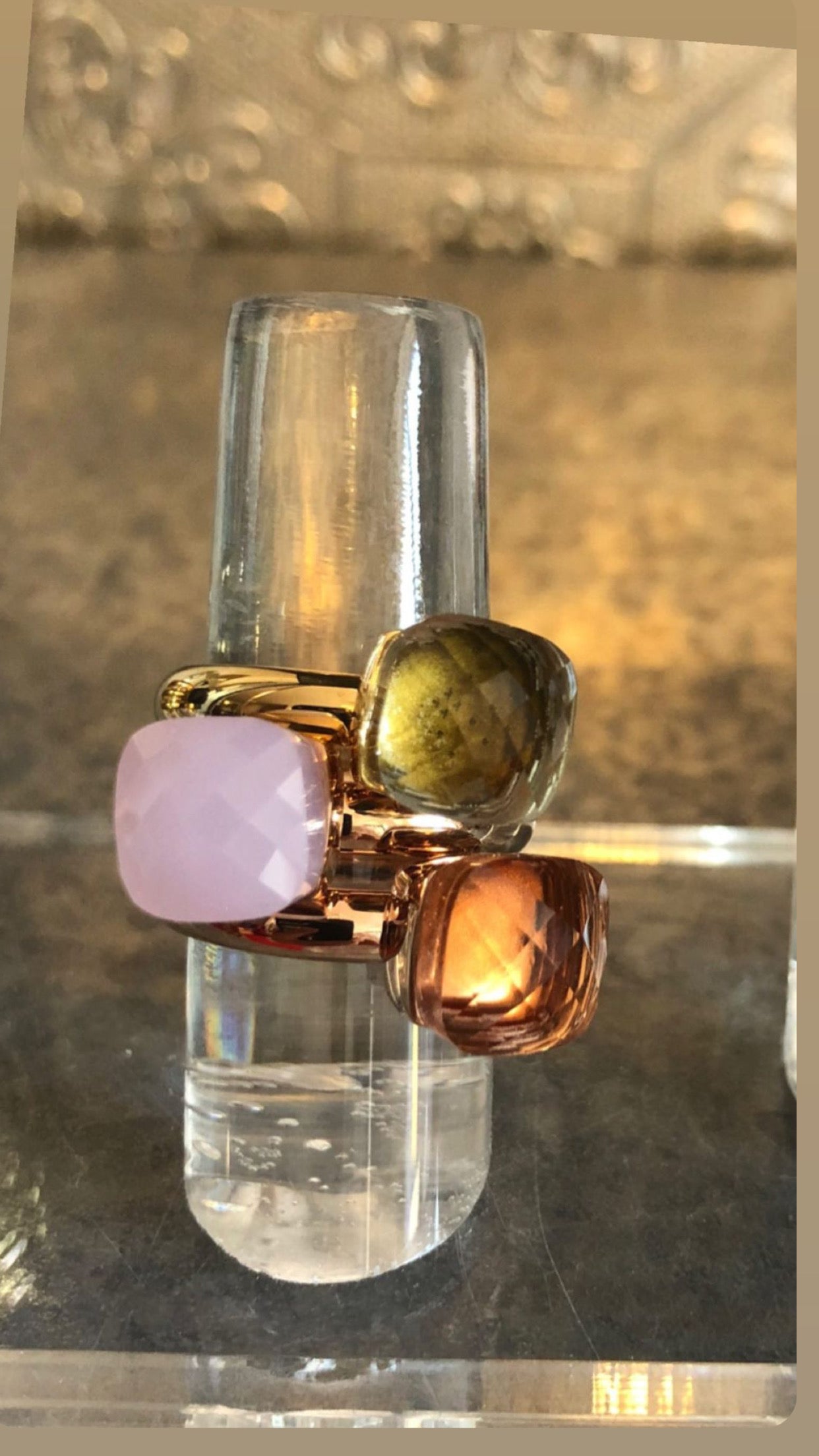 Ring rose stone matt