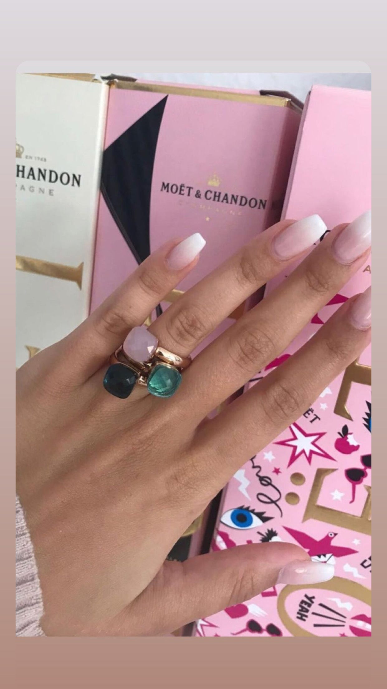 Ring rose stone matt