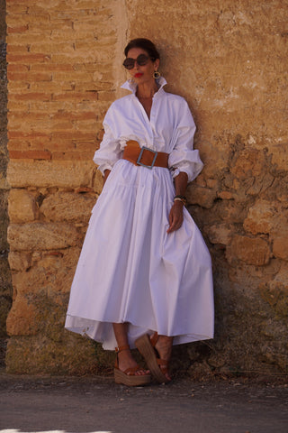 Dress Charlotte White 100% Egyptian Cotton