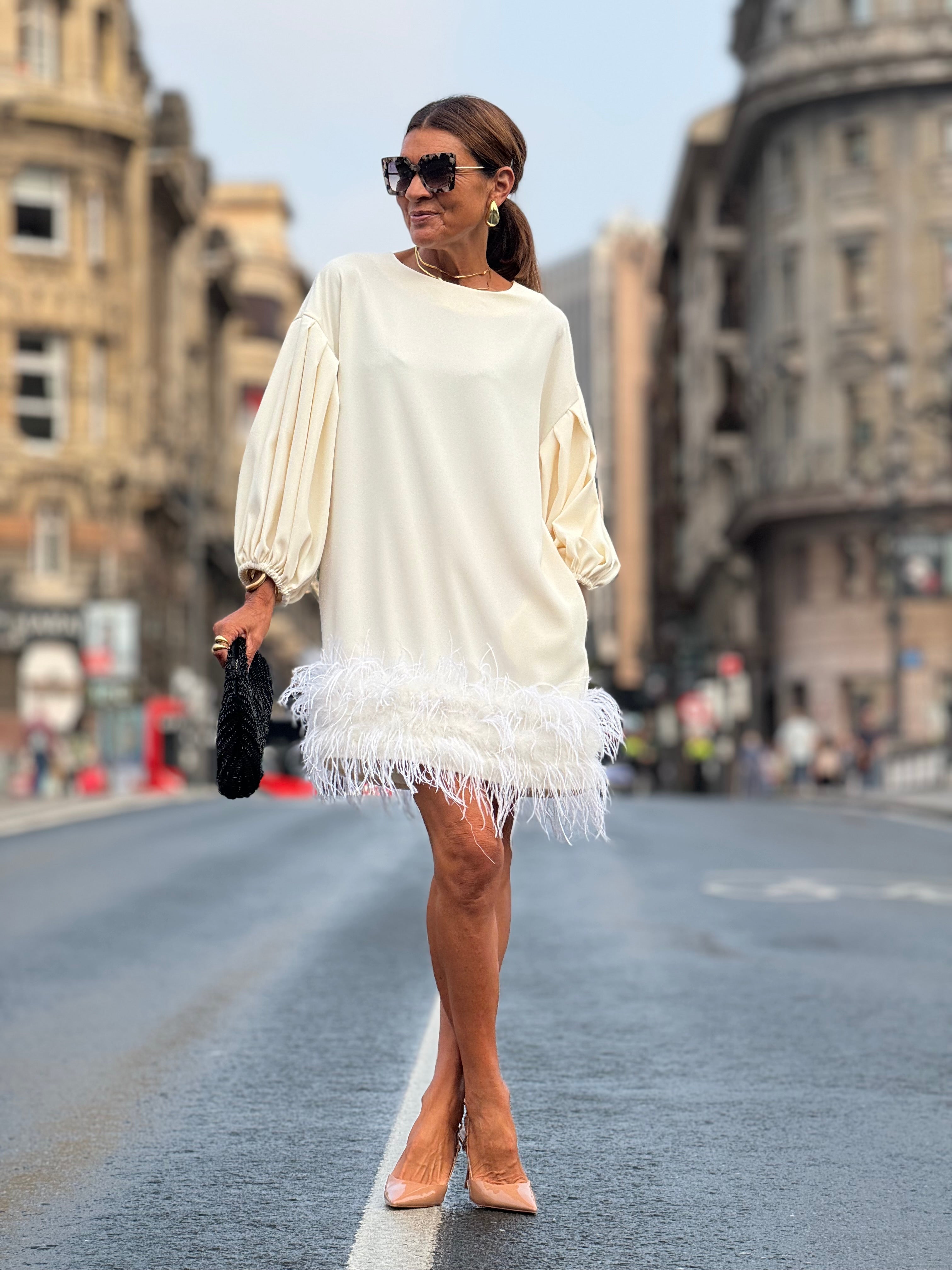 white dress with gold heels Amber W S hook eye closure White silk dress with nude