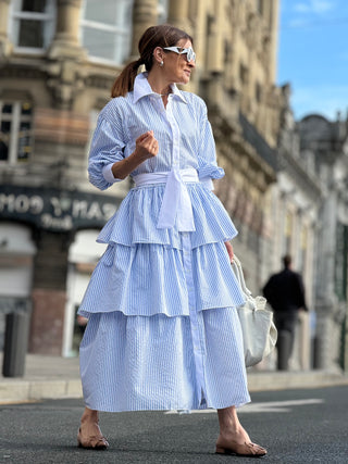 Robe Brittany bleue à rayures