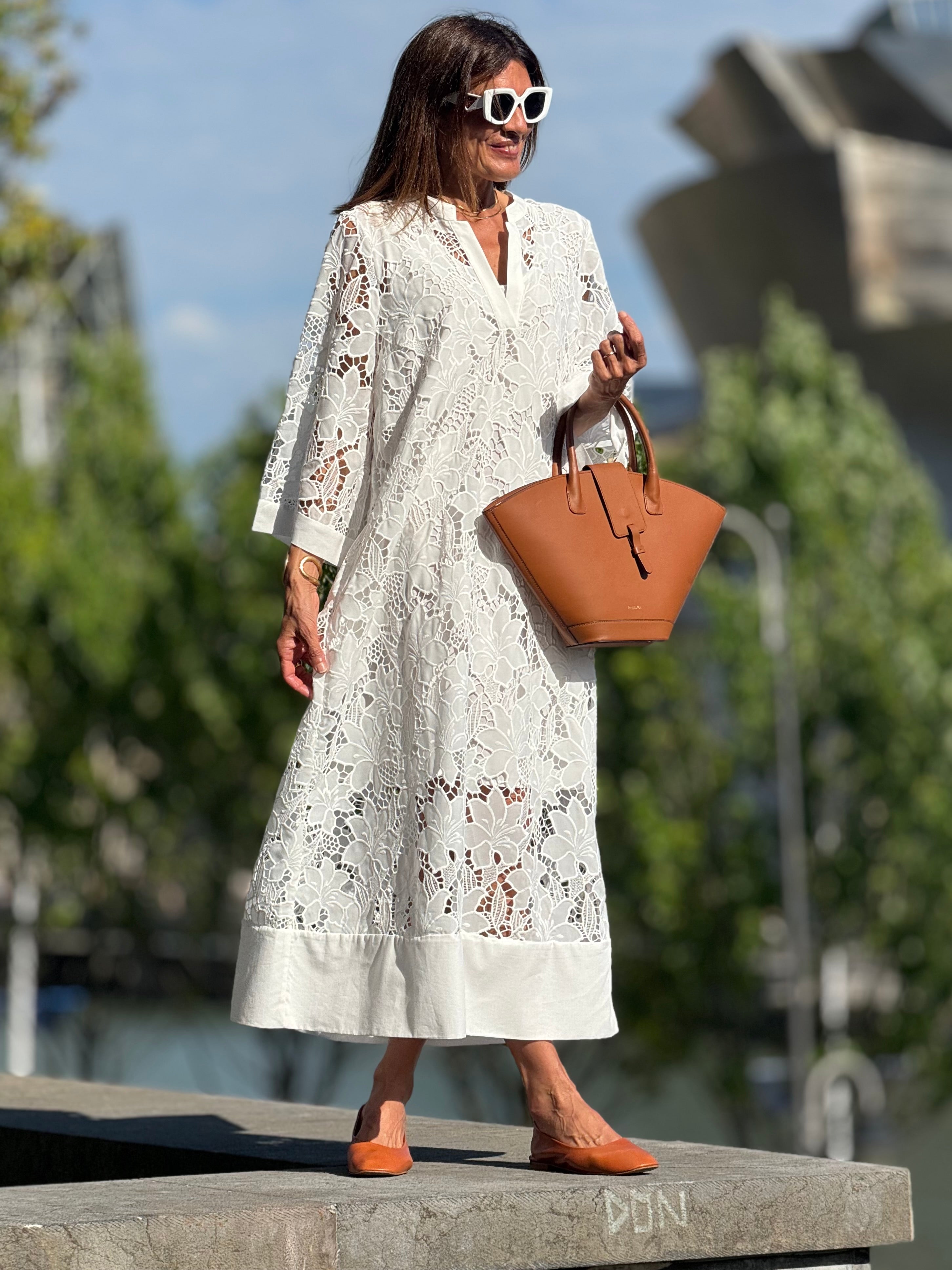 Dress Luana Lace White Marielle Stokkelaar Dress Luana Lace White Marielle Stokkelaar