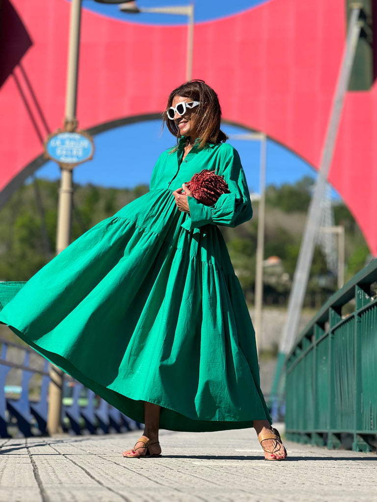 Dress Charlotte Green – Marielle Stokkelaar