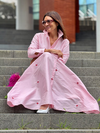 Dress Juliette Embroidery Pink