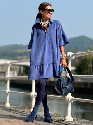 Dress Florentine Cord Blue