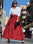 Gonna Fernanda Embroidery Dark Red