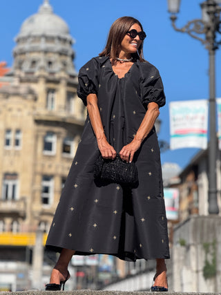 Abito Mathilda Embroidery Black