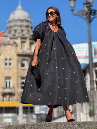 Abito Mathilda Embroidery Black