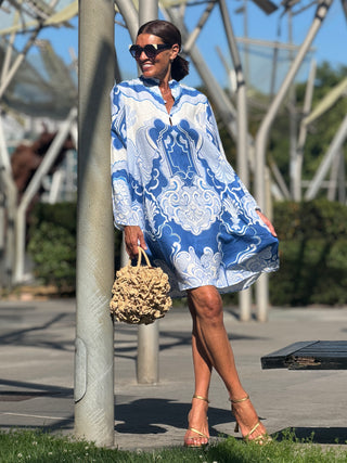 Vestido Freya con Estampado Azul