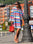Abito Violette a righe multicolori