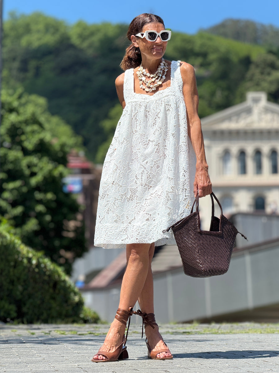 Vestido Lucretia encaje blanco