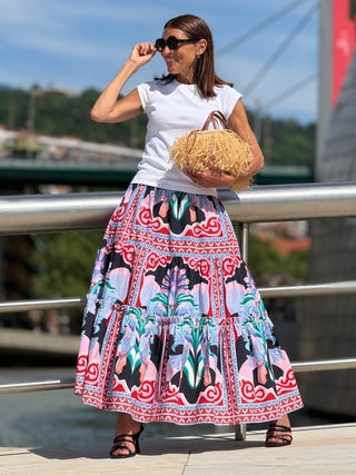 Rock Alessia Print Schwarz