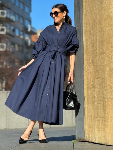 Dress Phoebe Navy – Marielle Stokkelaar