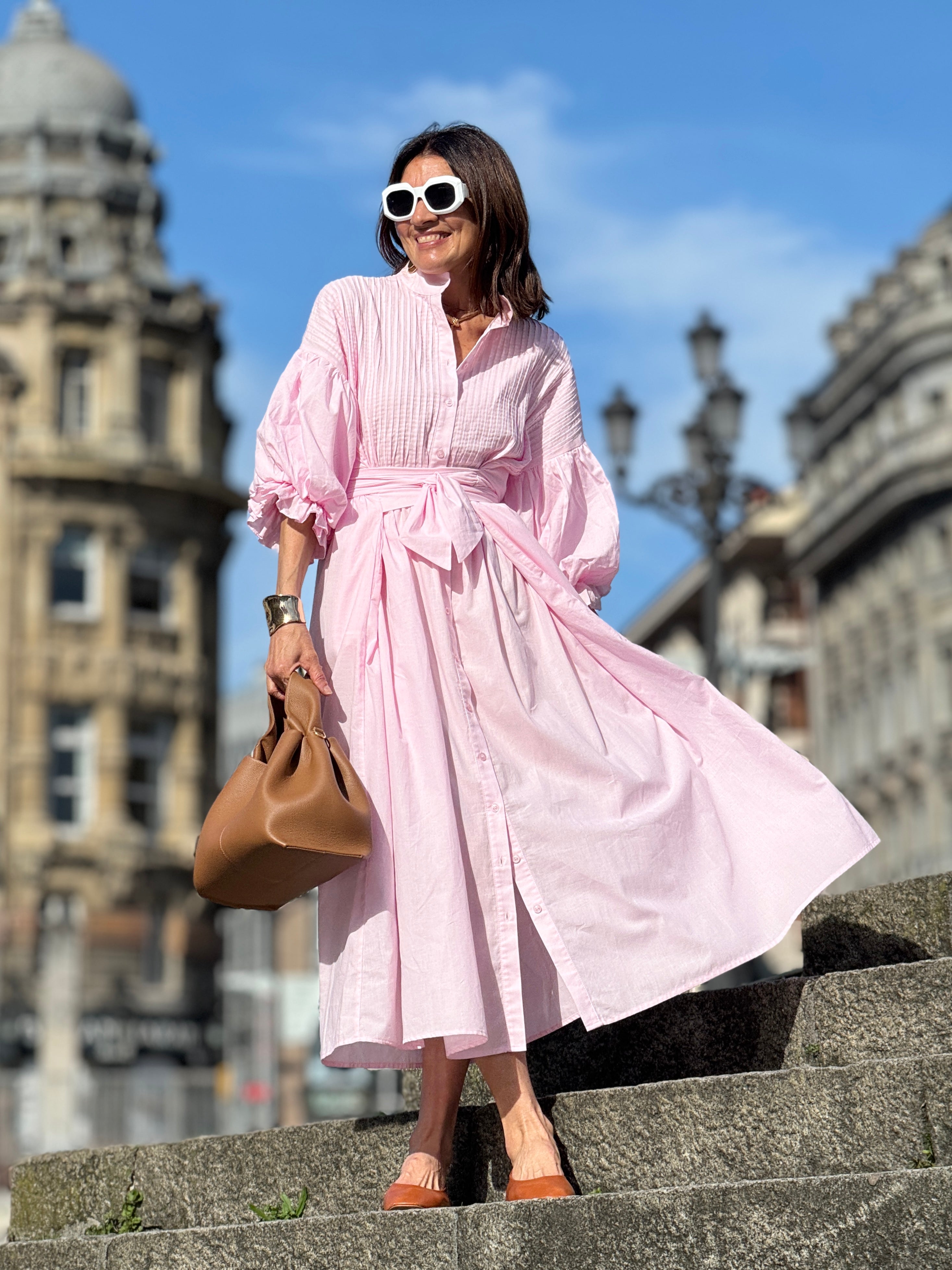 phoebe pink dress Phoebe Tonkin Candy Pink 2015 Versus Versace Fashion Show Dress