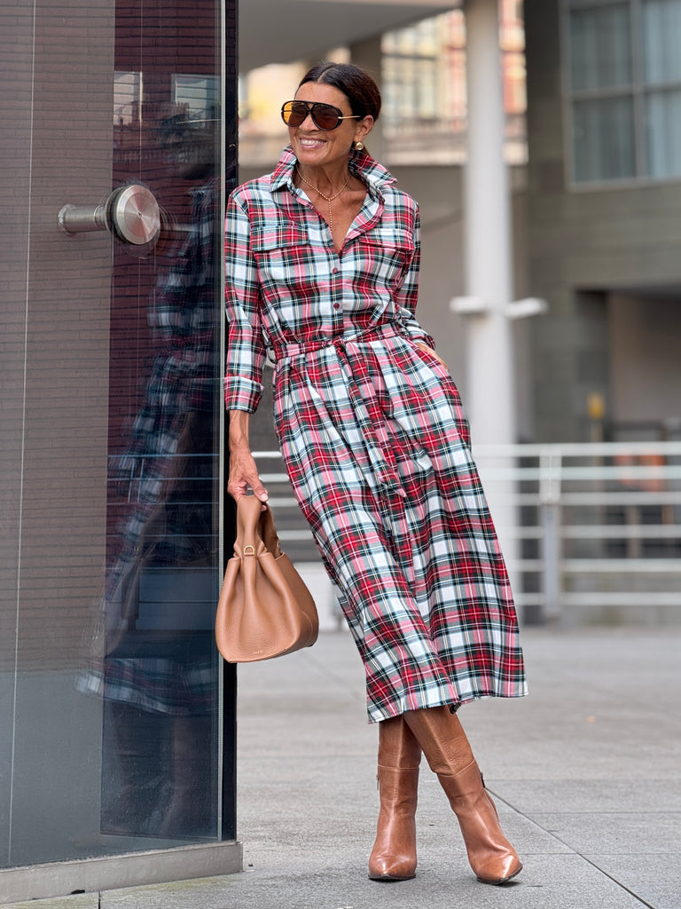 Dress Carolyn Scottish Check – Marielle Stokkelaar