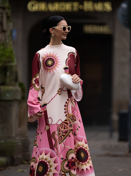 Dress Aphrodite Print Beige