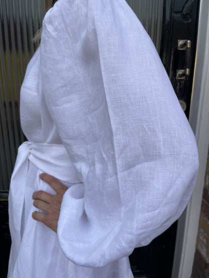 Dress Jada White Linen