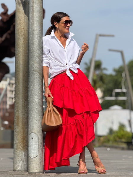 Falda Stephanie roja