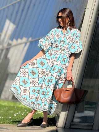 Dress Phoebe Print Light Blue