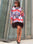 Vestido Marcia con Estampado Rojo