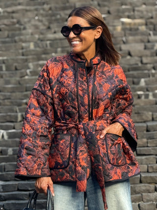 Manteau Gabrielle en Jacquard Matelassé