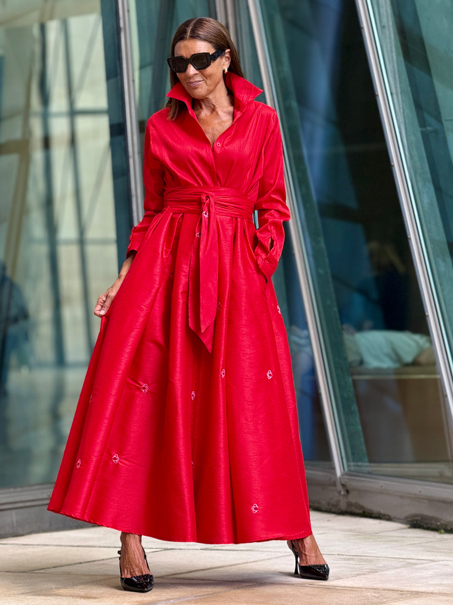 Robe Juliette Embroidery Red
