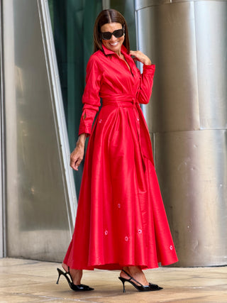 Kleid Juliette Embroidery Red