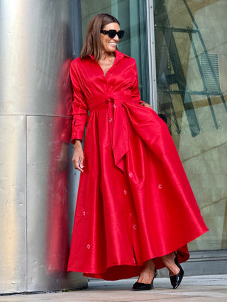 Kleid Juliette Embroidery Red