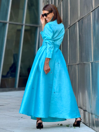 Dress Juliette Embroidery Turquoise