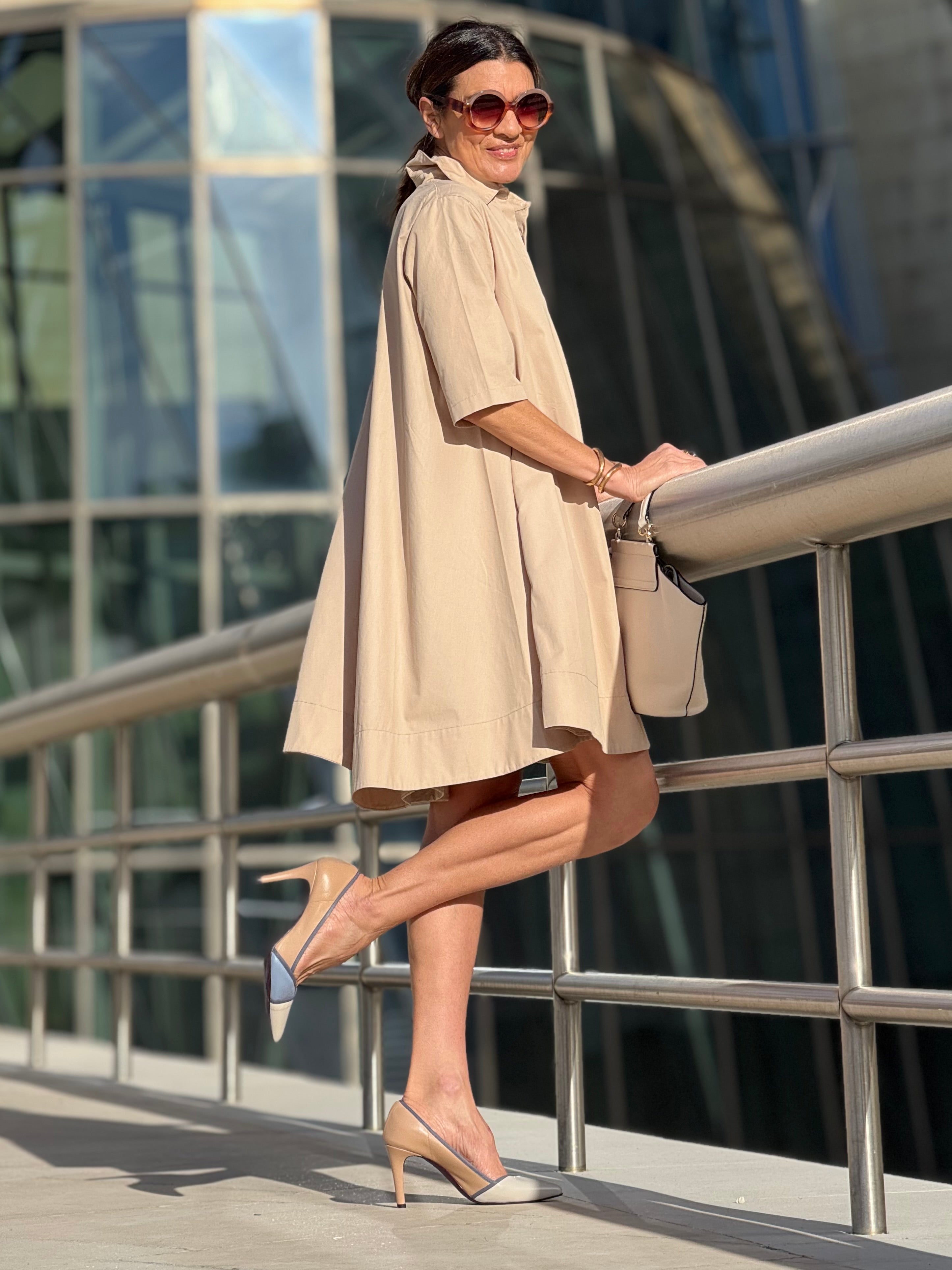 Dress Laetitia Beige Marielle Stokkelaar Dress Laetitia Beige Marielle Stokkelaar