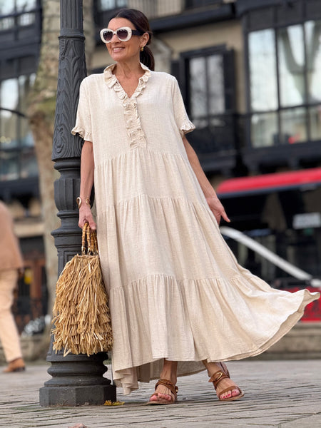 Robe Igone Linen Beige