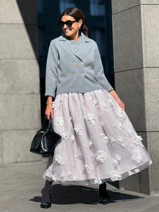 Knitted Cashmere Cardigan Joelle Grey