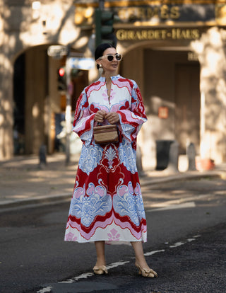 Kleid Clarisse mit rotem Print