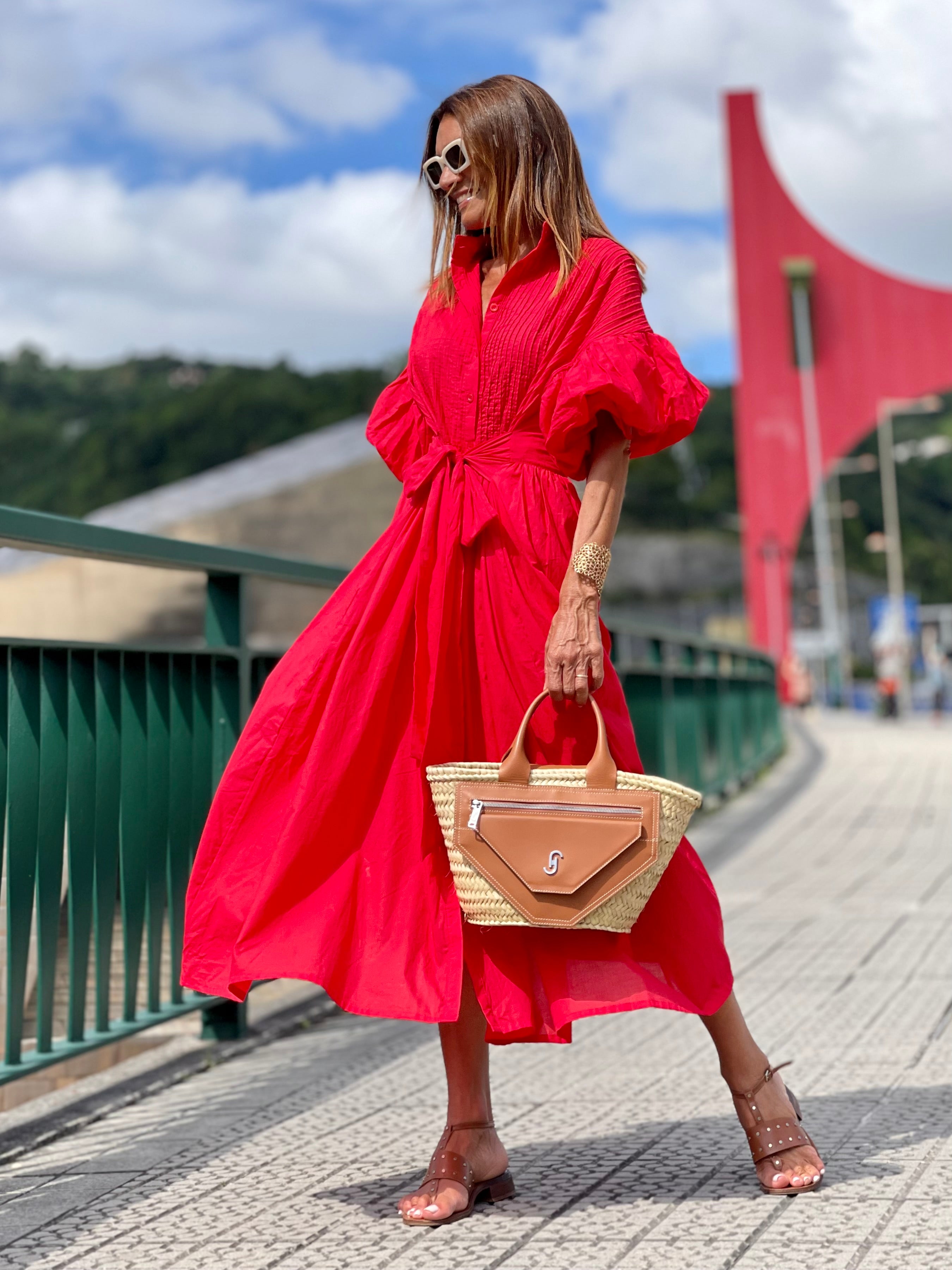 mariella red dress Janara Jones Mariella Satin Maxi Dress