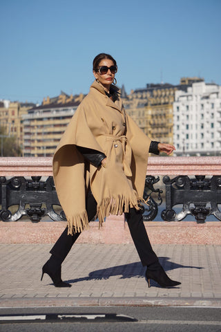 Cape-Mantel Ornella Beige