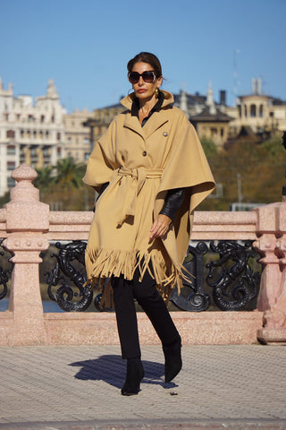 Cape-Mantel Ornella Beige